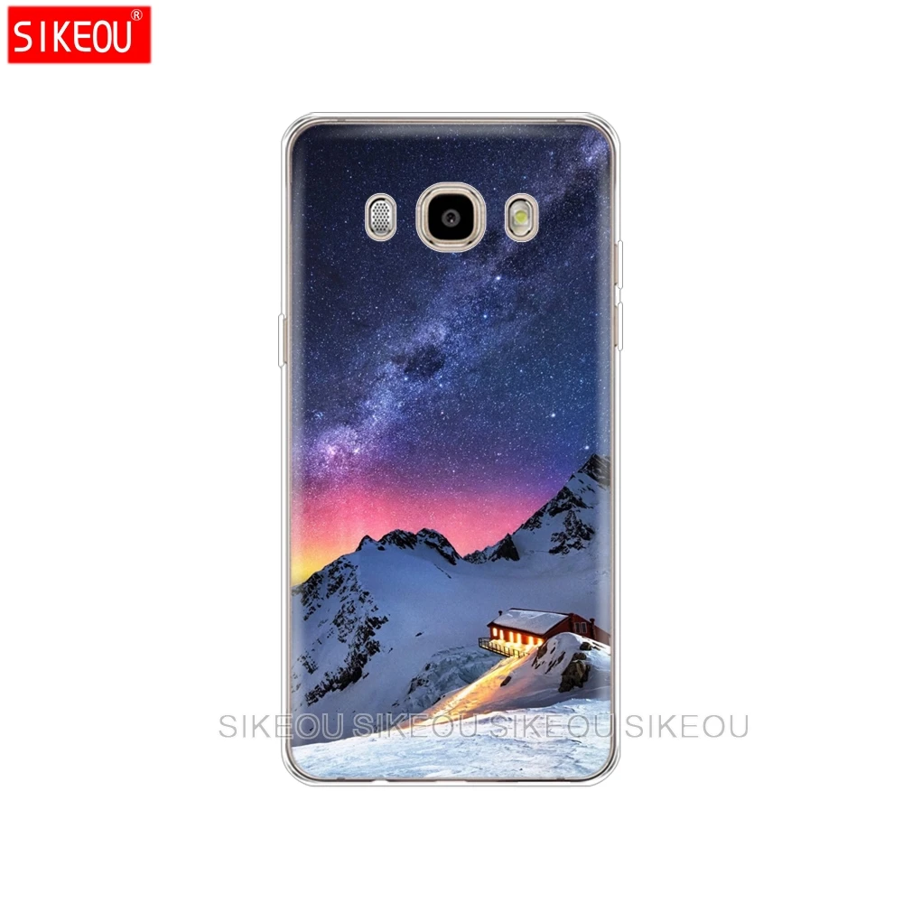 Силиконовый чехол для телефона Samsung Galaxy J1 J2 J3 J5 J7 MINI 2016 2015 prime зимние пейзажи