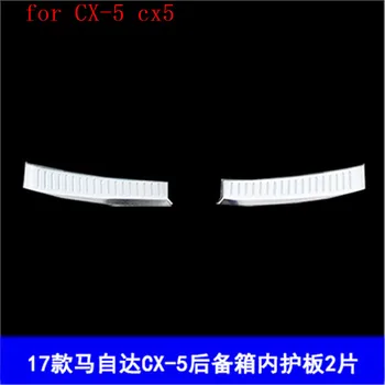 

Stainless Steel internal Rear Bumper Protector Sill Trunk Tread Plate Trim for Mazda CX-5 cx5 2017 2018 Car styling