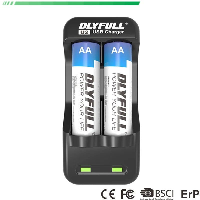 DLYFULL U2 usb aa aaa батарея зарядное устройство для никель металл гидридных и кадмиевых