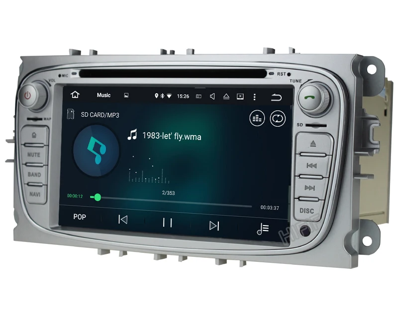 Excellent 4+32GB 2 din Android 8.0 Octa Core Car DVD Player GPS Navi for Ford Focus Galaxy with Audio Radio Stereo wifi Head Unit 1024*600 16