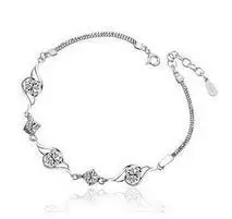 

2015 New arrival hot sell fashion zircon 925 sterling silver ladies`bracelets jewelry wholesale birthday gift