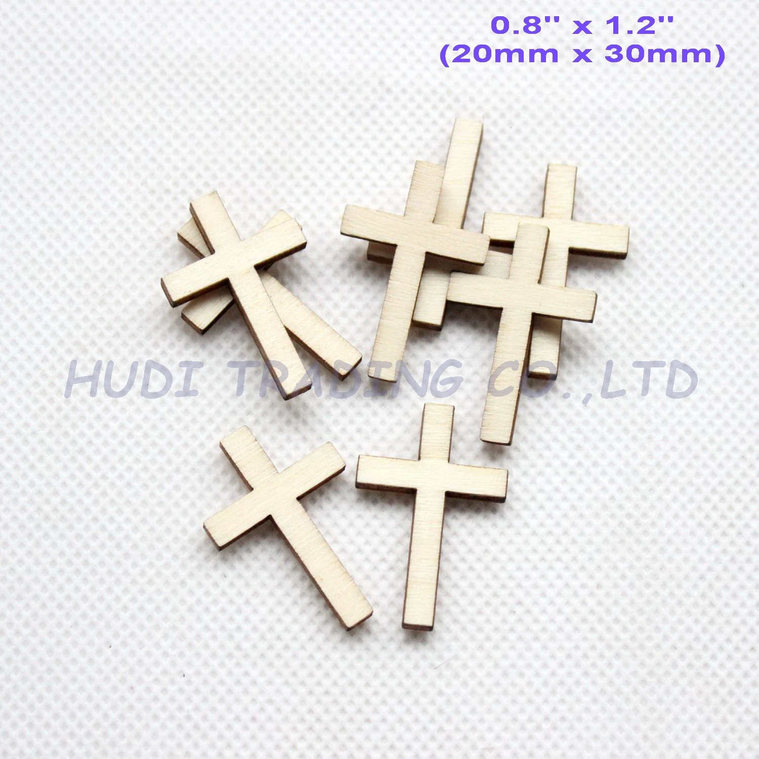 

(50pcs/lot) 30mm Natural Blank Wooden Cross Ornaments Rusitc Favor Crafts In Bulk-CT1421B