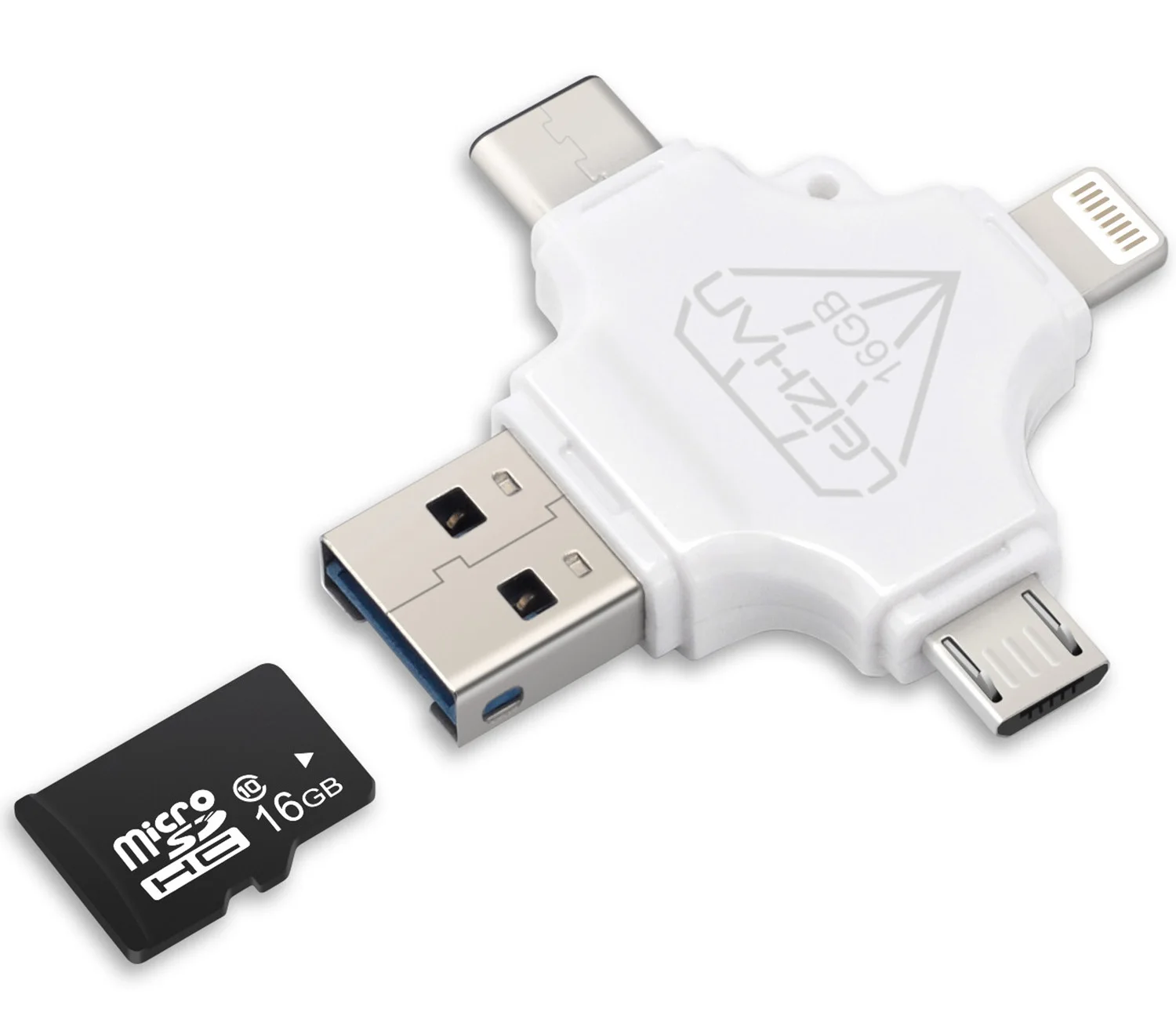 LEIZHAN USB флеш-накопитель для iPhone xr x 8 7 6s 6 5S Lightning type-C Флешка для samsung GALAXY S8 huawei nova 2 P10 Nubia Z17 - Цвет: Plastic