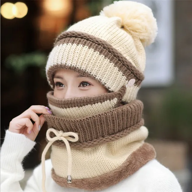 2017 New Winter Balaclavas Beanie Female hat for Women Men Face Mask