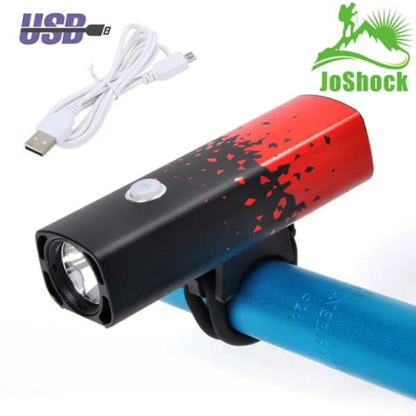 JoShock 15000лм T6 светодиодный водонепроницаемый велосипедный светильник передняя фара для велосипеда наружный 5 режимов головной светильник USB Перезаряжаемый задний светильник - Цвет: Red
