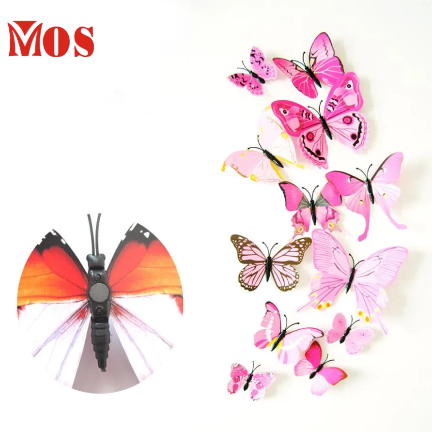 AG 2 2017 Hot Selling 3D DIY Wall Sticker Stickers Butterfly Home Decor Room Decorations New 420 | Дом и сад