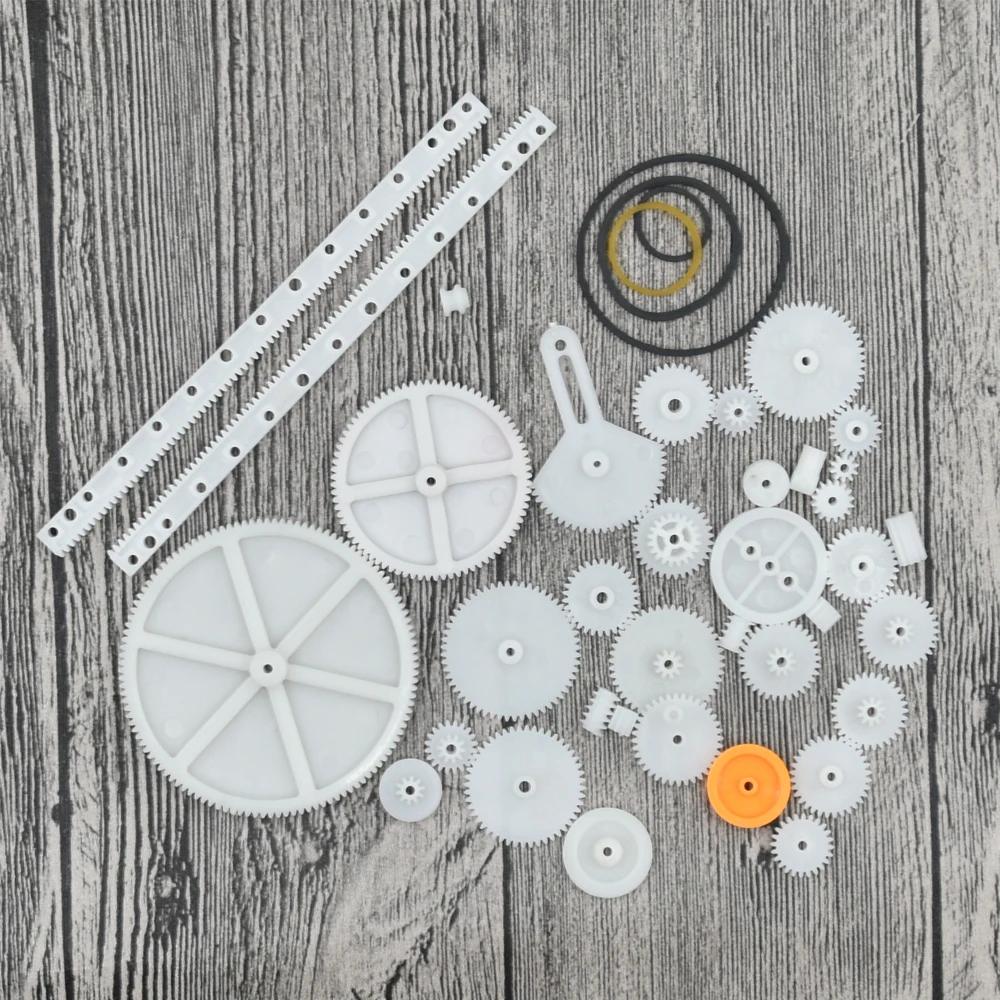 

34Pcs Mixed Plastic Gear Motor Gearbox DIY Craft Model Toys Car Ship Robot DIY Accessories Gift Children Scientific Experiment