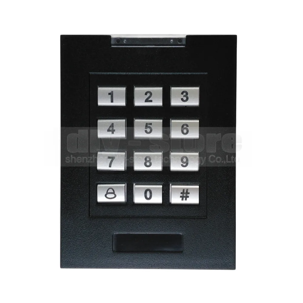 

DIYSECUR Black ID Card Reader Keypad 125KHz RFID Access Controller System Kit +10 Key Fobs