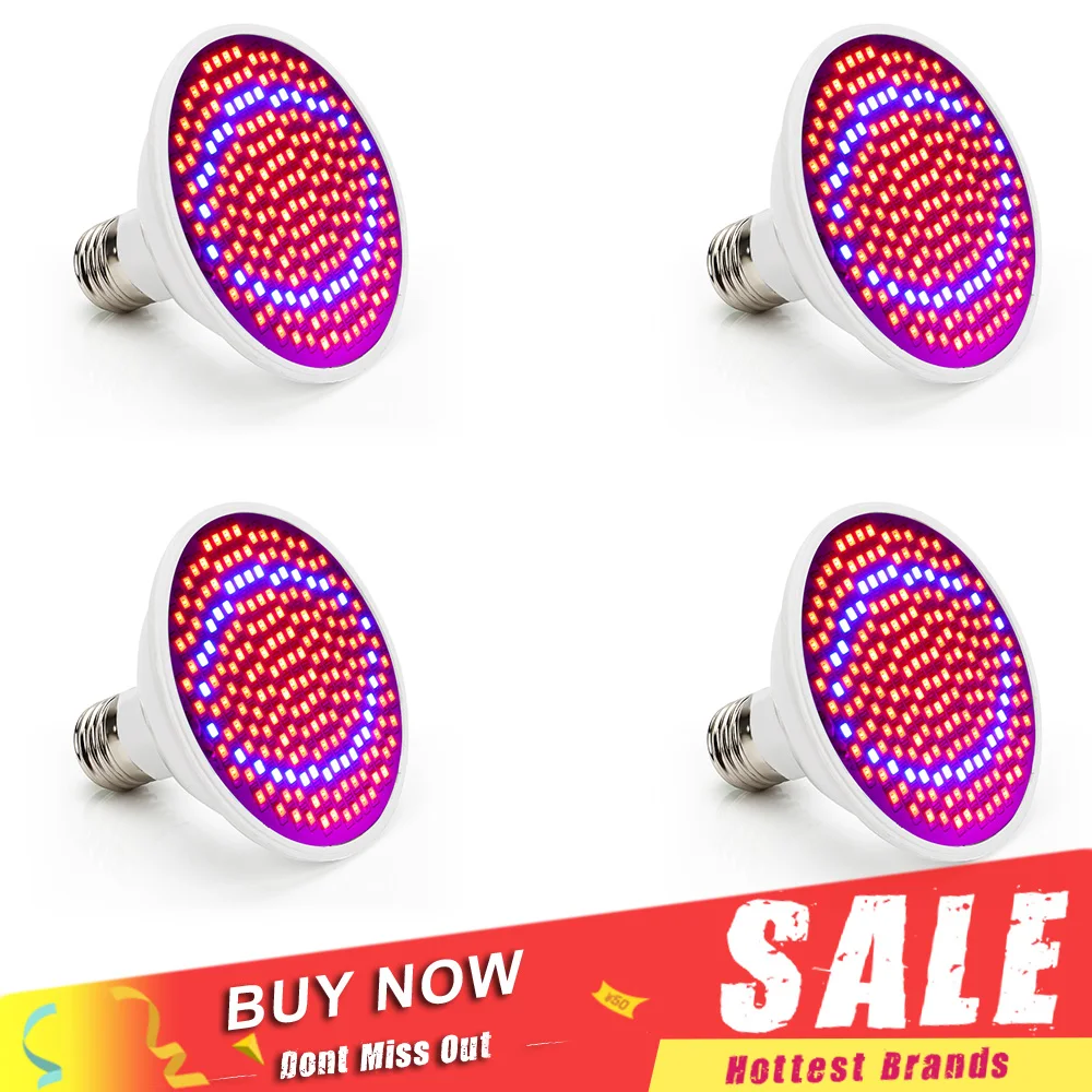 4pcs/lot LED Grow Lights 20W Phyto Lamps 200LEDs Grow Led Growing Lamp