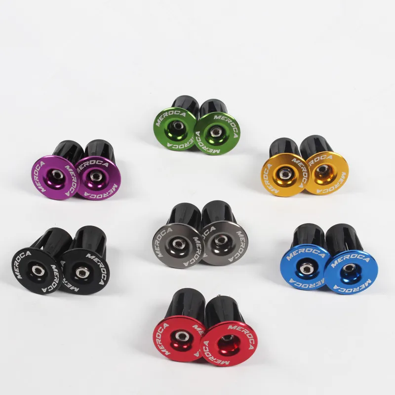 

MERICA mountain bike inflated aluminum alloy lock to plug the road bike handle handlebar plug end cap