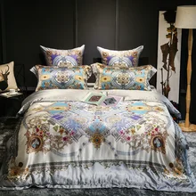 European Royal Luxury 100% Silk Satin Jacquard Bedding Set Duvet Cover Bed Linen Bed sheet Pillowcase Queen King Size Bedclothes European Royal Luxury 100% Silk Satin Jacquard Bedding Set Duvet Cover Bed Linen Bed sheet Pillowcase Queen King Size Bedclothes