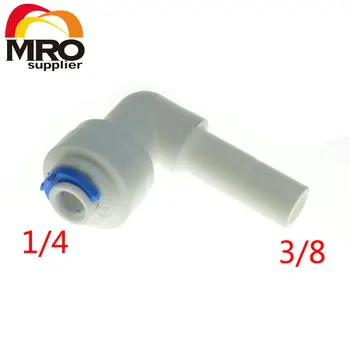 

2Pcs 3/8" OD Hose Quick Connection 1/4" Pipe Elbow Connector RO Water Reverse Osmosis Aquarium System Connector Fitting ST013 D