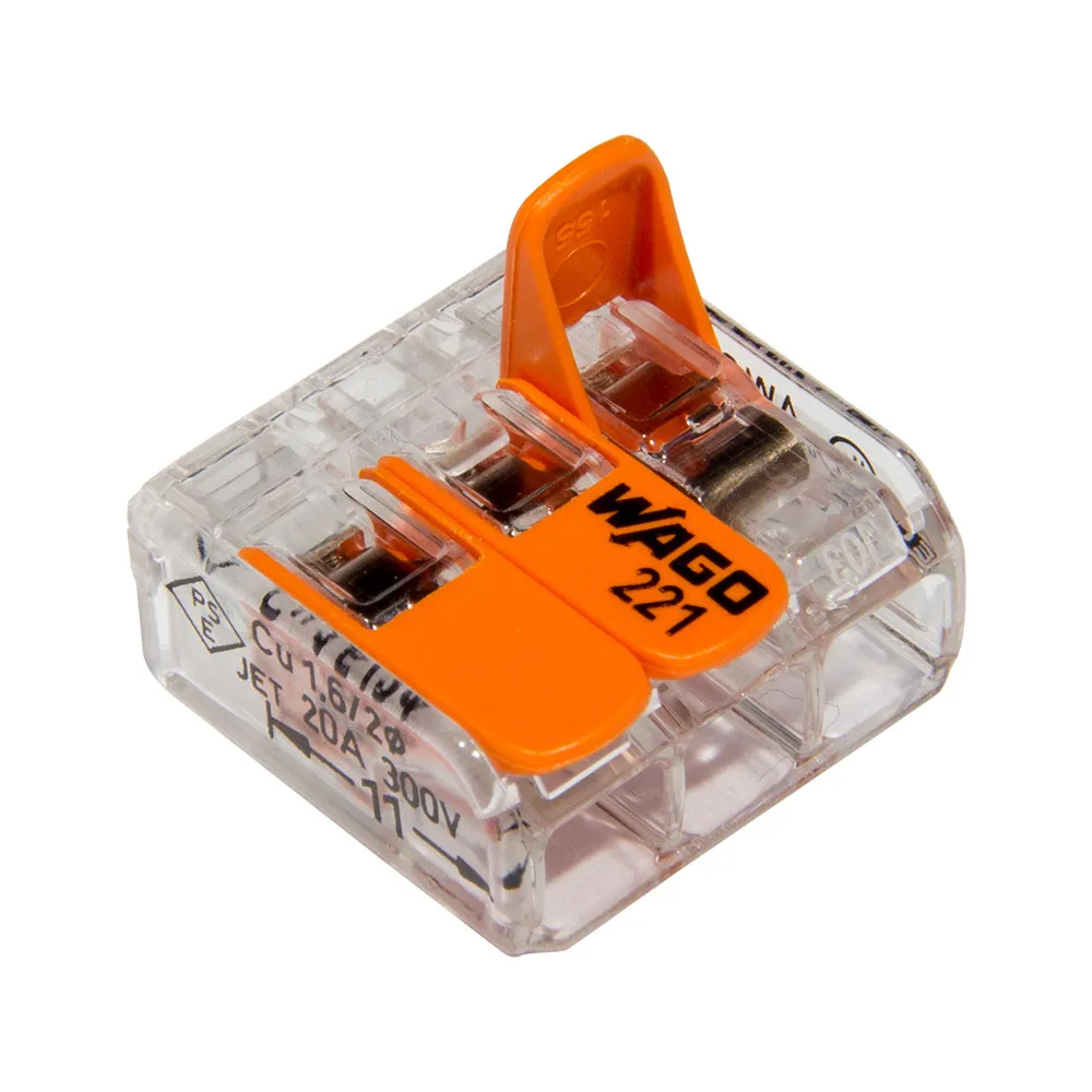 2 Way Elec Connectors Wire Block Terminal Cable 240V similar to Wago 221-412