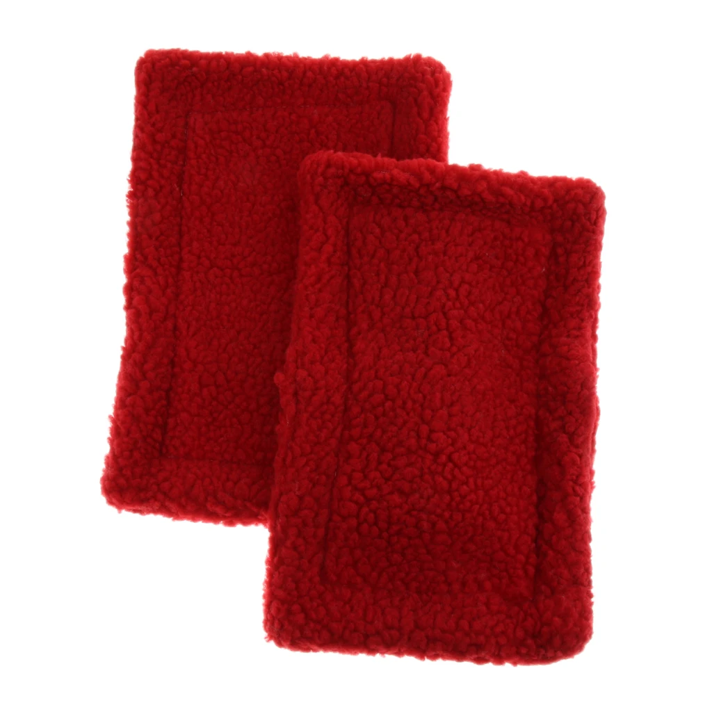 2 Pack Velvet Small Animals Warm Mat for Hamster, Guinea Pig, Ferret