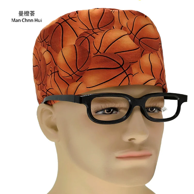 

Hospital medical surgical caps for men scrub cap Dentistry Beauty work hat Pet doctor Printing gourd gray hats