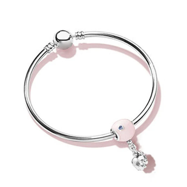 

SIENTO 100% 925 Sterling Silver 1:1 Genuine Glamorous Confessions Balloon Bangle Set Fit DIY Couple Jewelry Jewelry