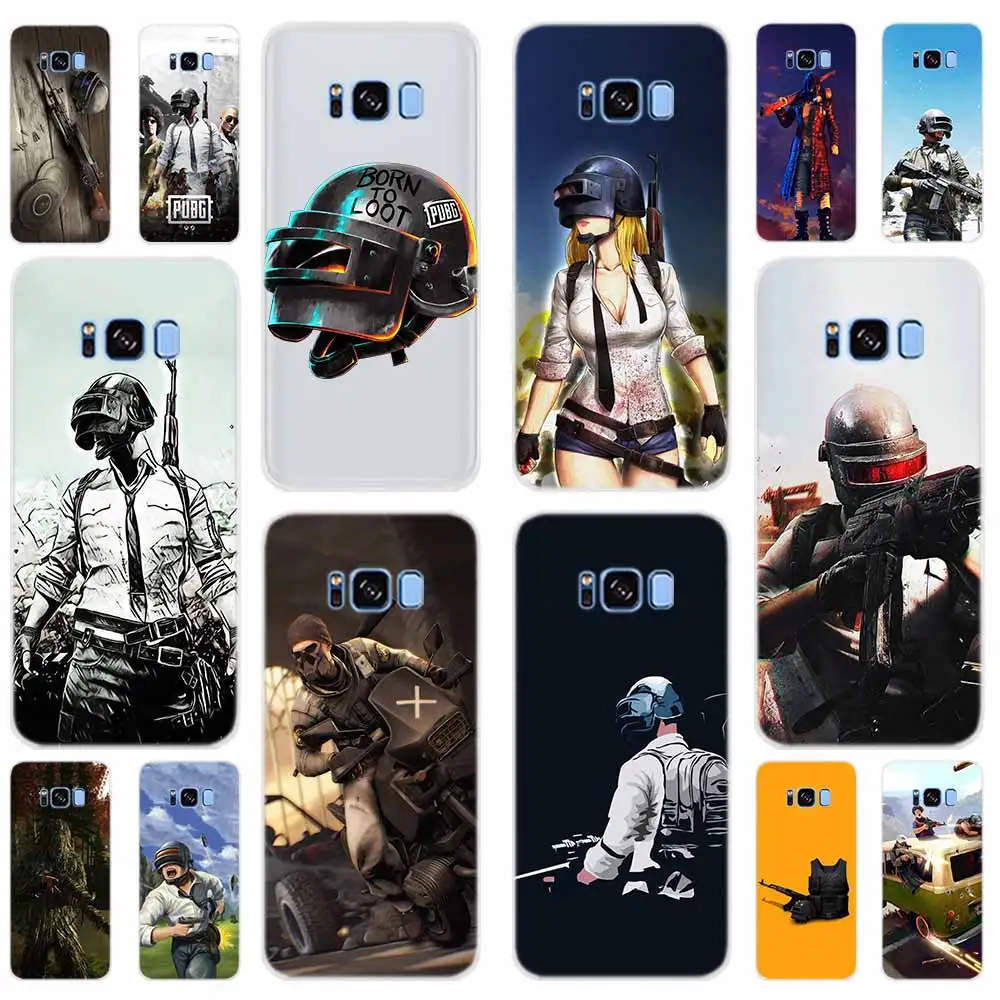 

pubg batterground game Soft Cover For Samsung Galaxy S6 S7 Edge S8 S9 Plus S10 Plus E Note 8 9 10 Phone Case 5G