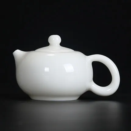 

Household Office Dehua White Porcelain Teapot Single Pot Jade Porcelain Kung Fu Tea Set Ceramic Japanese Style Xi Shi Pot