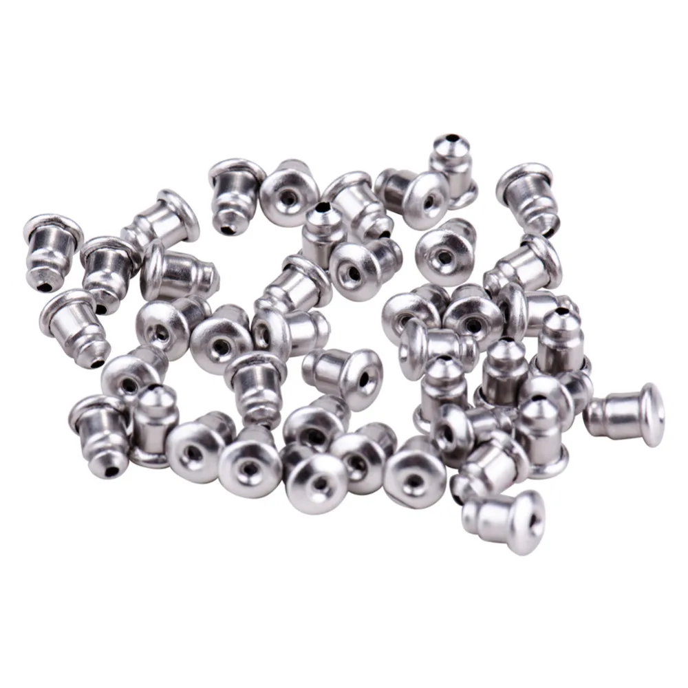

Jewelry Findings 304 Stainless Steel Earnut 6.5x5mm, Hole: 1mm