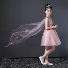 Summer Pink princess dress Fashion Flower girl dress 2019 new children host dress show show costume tail tutu Summer Pink princess dress Fashion Flower girl dress 2019 new children host dress show show costume tail tutu