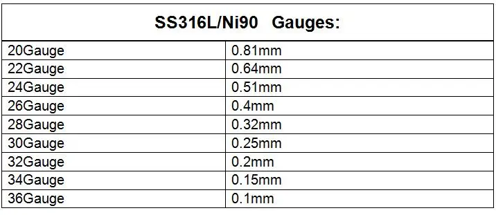 Ni90 SS316L