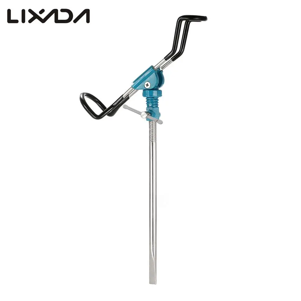 

Stainless Steel Detachable Fishing Pole Stand Bracket Adjustable 25cm Fishing Rod Pod Stand Holder Fishing Accessory
