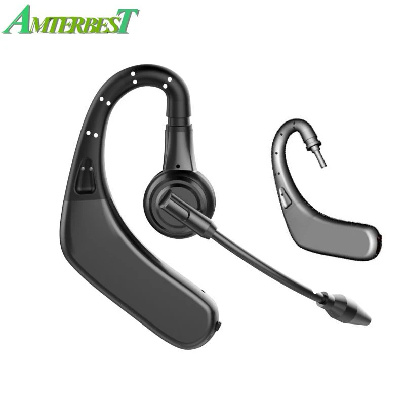 Беспроводная Bluetooth гарнитура AMTERBEST деловая с шумоподавлением наушники двойной
