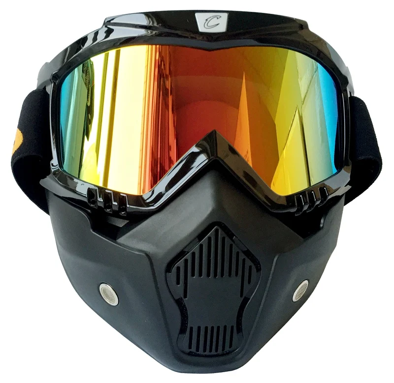 Cyclegear шлем с открытым лицом мотоциклетный шлем очки гонка на мотобайке очки Gafas de Motocross CG03 - Цвет: rainbow