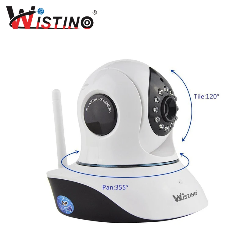 

Wistino HD Wireless Surveillance IP Security Camera, WiFi Camera with Email Alert/Pan&Tilt/Two-Way Audio/Night Vision