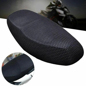 

3D Mesh Protector Motorcycle Seat Cover Anti Slip Net Electric Bike Dustproof Black Accessories Replacement Parts