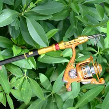 Спиннинг и Катушка комбо полный комплект телескопическая Рыбалка полюс с Reel