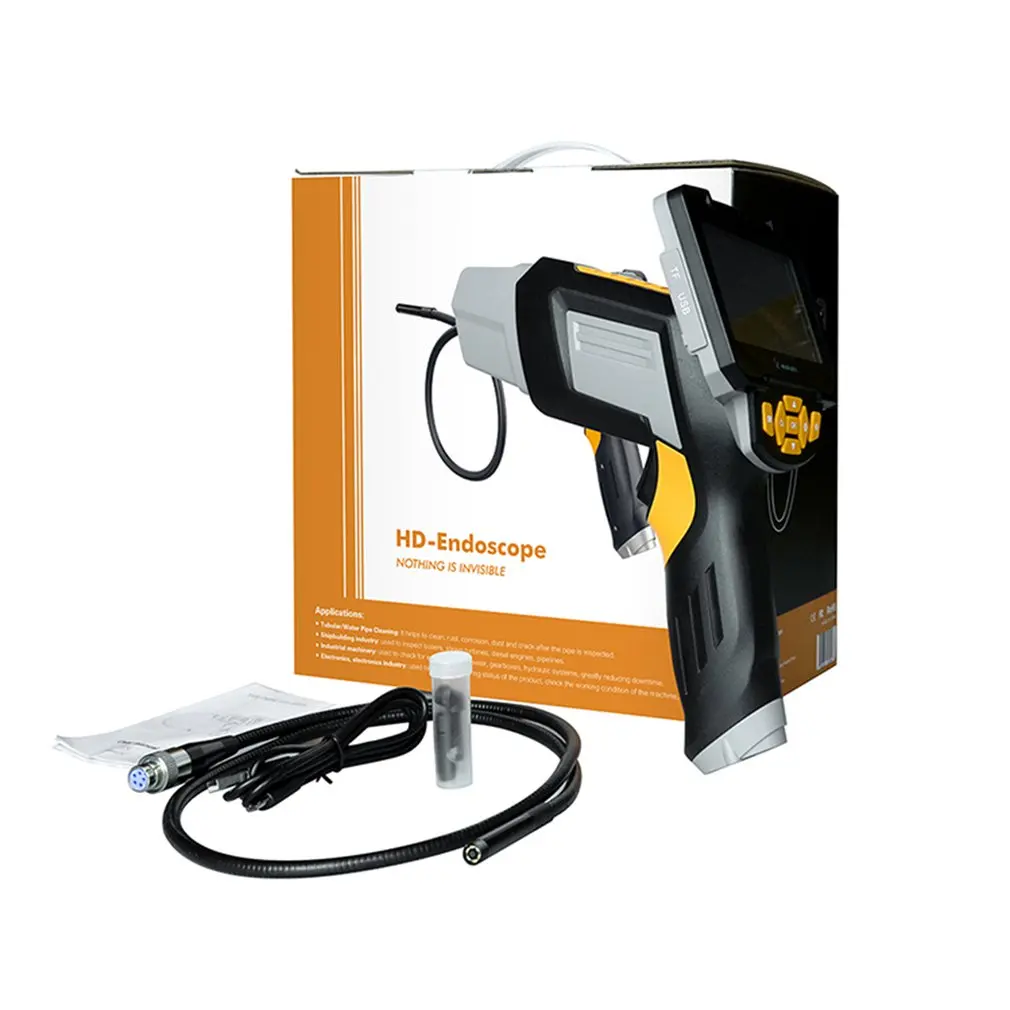 

Digital 1080P LCD 8mm Snake Scope Endoscope inskam112 Waterproof Probe Inspection HD Camera Handheld Boroscope 5m Rigid Cable