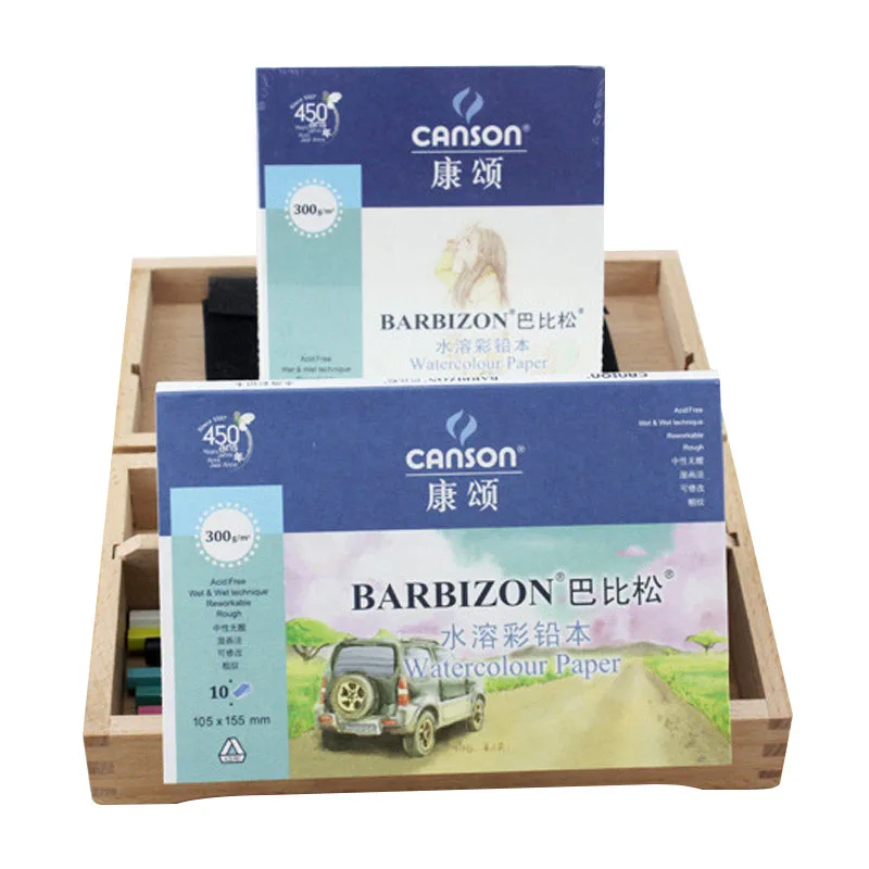 

French Canson Water-soluble Girl/Car Book Paper 10 Pages For Drawing Painting Watercolor Painting Book Art Supplies