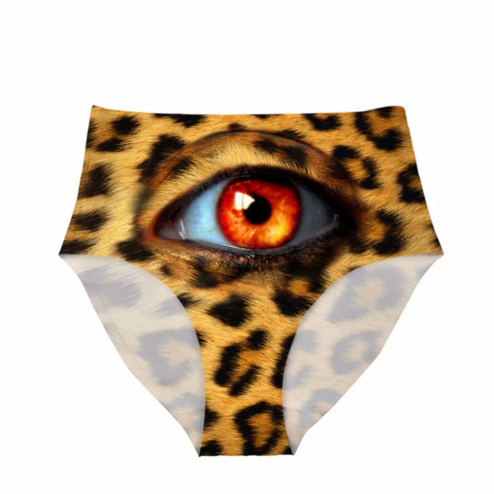 NoisyDesigns Для женщин тригонометрические трусики 3D Leopard глаза принт нижнее белье Sexy Body Shaper женская модель трусики Высокая Талия Трусики