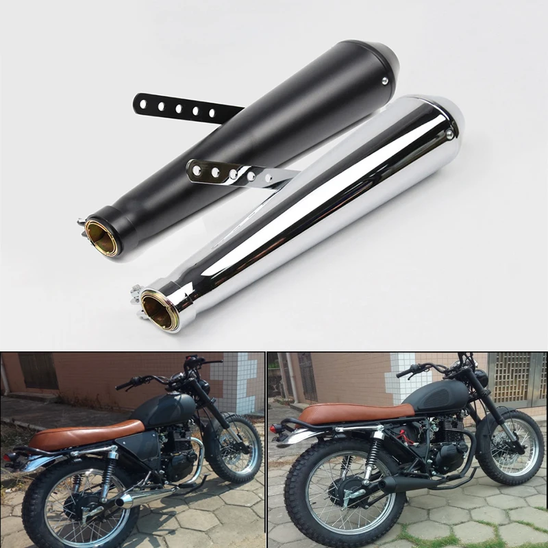 

Universal Motorcycle Retro Exhaust Muffler Pipe Modified For 38/40/43/45mm Stainless Steel Tail Exhaust System