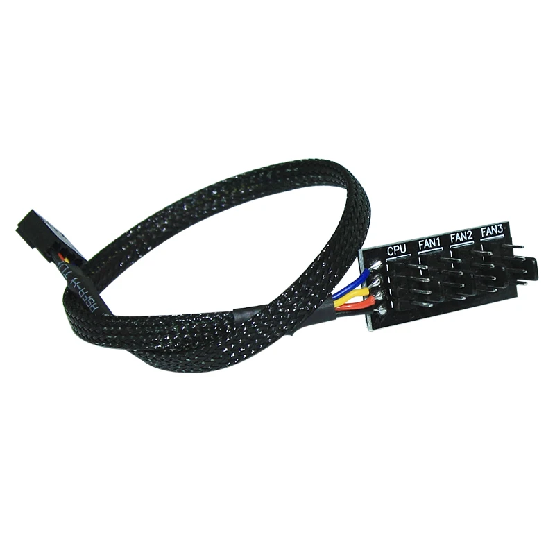 Black Sleeved Jacket 50cm 1 to 4 4-pins Molex TX4 PWM CPU Cooler / Case / Chasis Cooling Fan Power Cable Hub Splitter Adapter Black Sleeved Jacket 50cm 1 to 4 4-pins Molex TX4 PWM CPU Cooler / Case / Chasis Cooling Fan Power Cable Hub Splitter Adapter