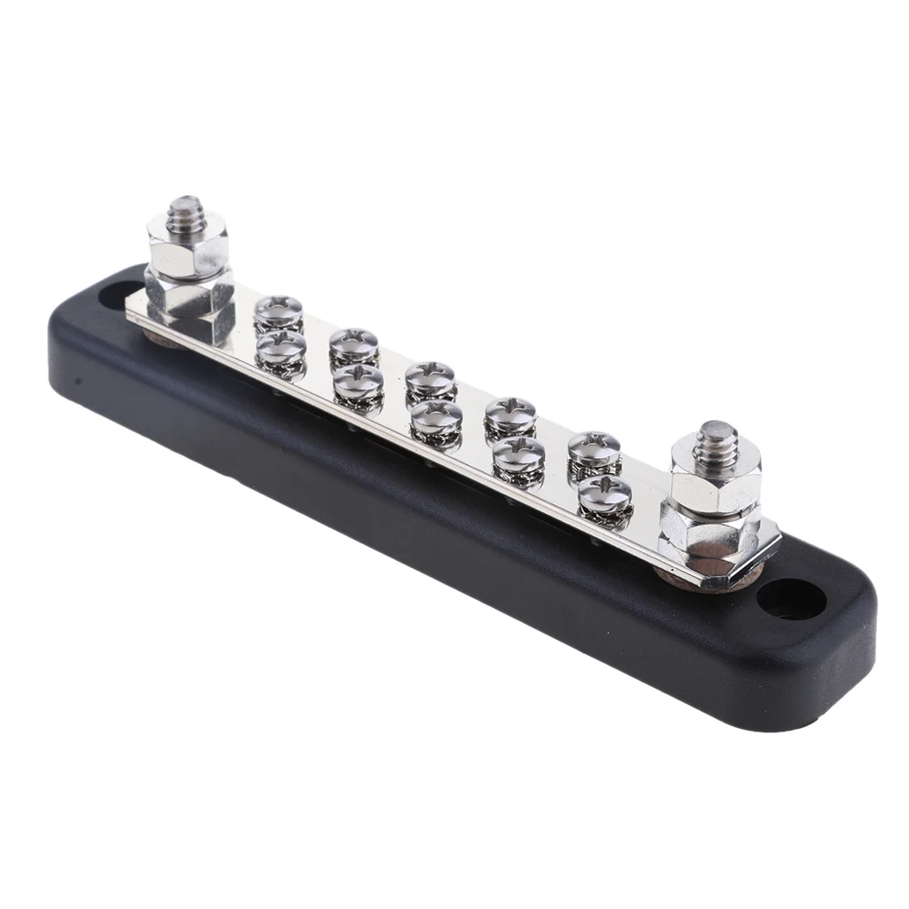 12V/24V 10 Way Power Distribution Bus Bar 10x4mm Screws 100A Rated Marine