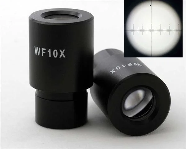 FYSCOPE WF10X/18 мм Широкий формат Биологический микроскоп окуляр объектива соединение с монтаж+ Крест Сетка 23,2 мм Размер