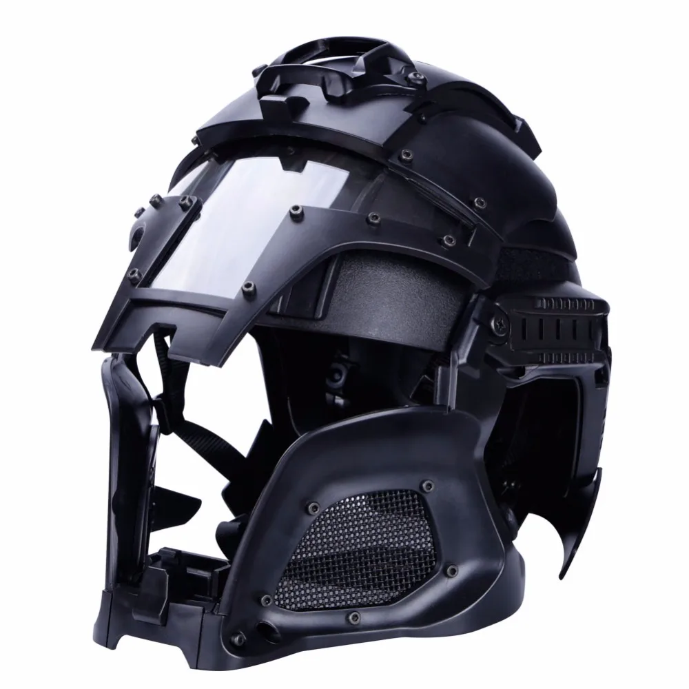 

Tactical Military Ballistic Helmet Side Rail NVG Shroud Transfer Base Paintball