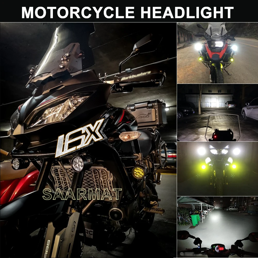  Double Colors led strobe motorcycle headlight Fog DRL lamp car Universal Motorbike ATV bulb High Br - 33006199637