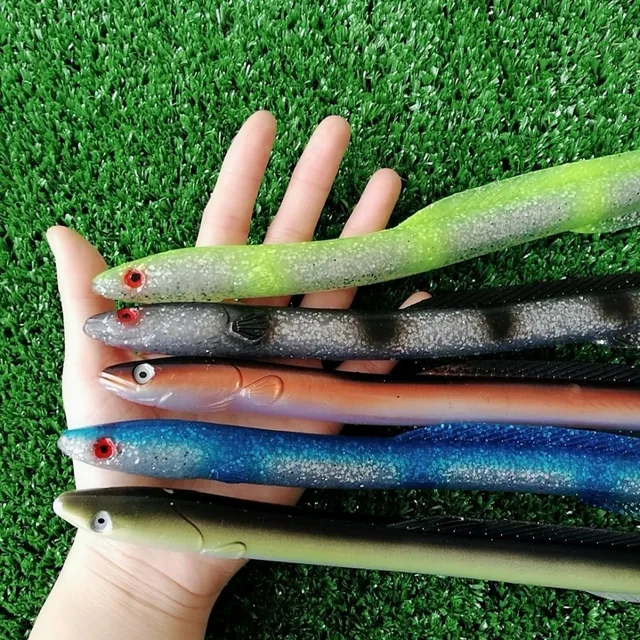 Swolfy 5pcs 300mm/59g Soft lure Swim Eel Artificial Fishing Lures Soft