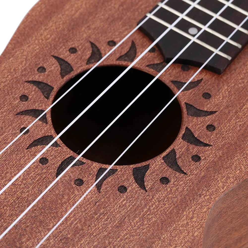 Ammoon Высокое качество 2" Акустическая укулеле Uke прочный Sapele Ukelele 15 Лада 4 струны инструмент Палисандр полузакрытый Okoume