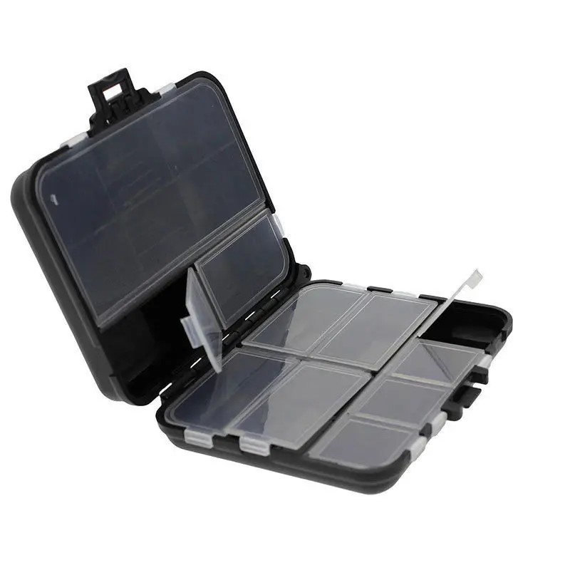 11 Compartments Mini Fishing Tackle Box Plastic Fishing Lure Tackle Hook Bait Storage Box Case Compartments Holder