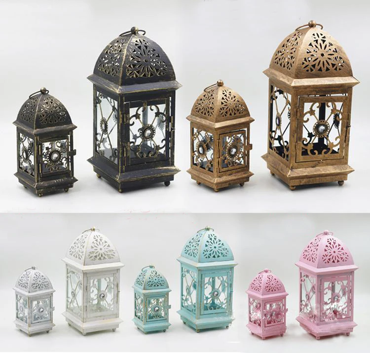Moroccan Accents Lattice Antique Green Gold Acrylic Jeweled Home Decor Iron Candle Lantern Moroccan Accents Lattice Antique Green Gold Acrylic Jeweled Home Decor Iron Candle Lantern