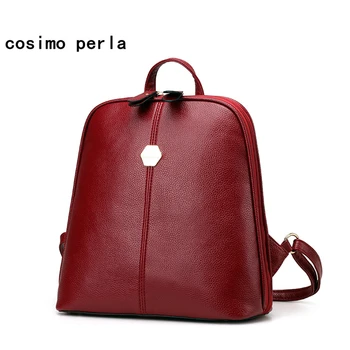 

Preppy Style Leather Women Backpacks Fashion Rivet Rucksack for Girls Pure Color Tote Bagpack Female Multifunction Shoulder Bags