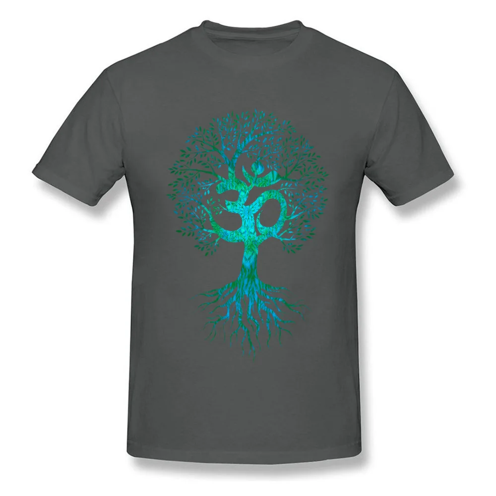  Mens Tshirts Om Tree Of Life Europe Tops & Tees Cotton Fabric O-Neck Short Sleeve Slim Fit Tops Shirt Labor Day Om Tree Of Life carbon