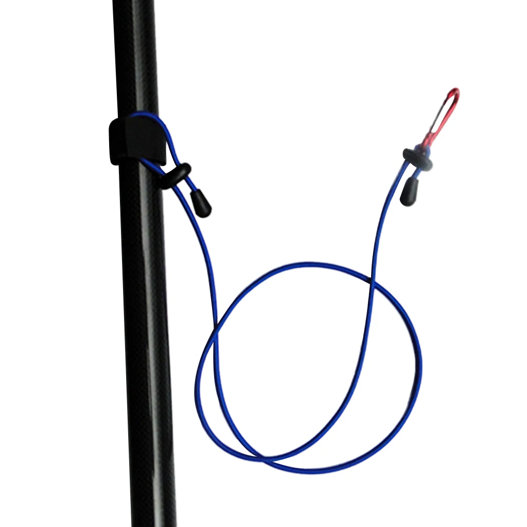 4 Pieces Universal Adjustable Kayak Canoe Paddle Leash Safety Fishing Rod Leash Rowing Boats Coiled Lanyard Cord Tie Rope