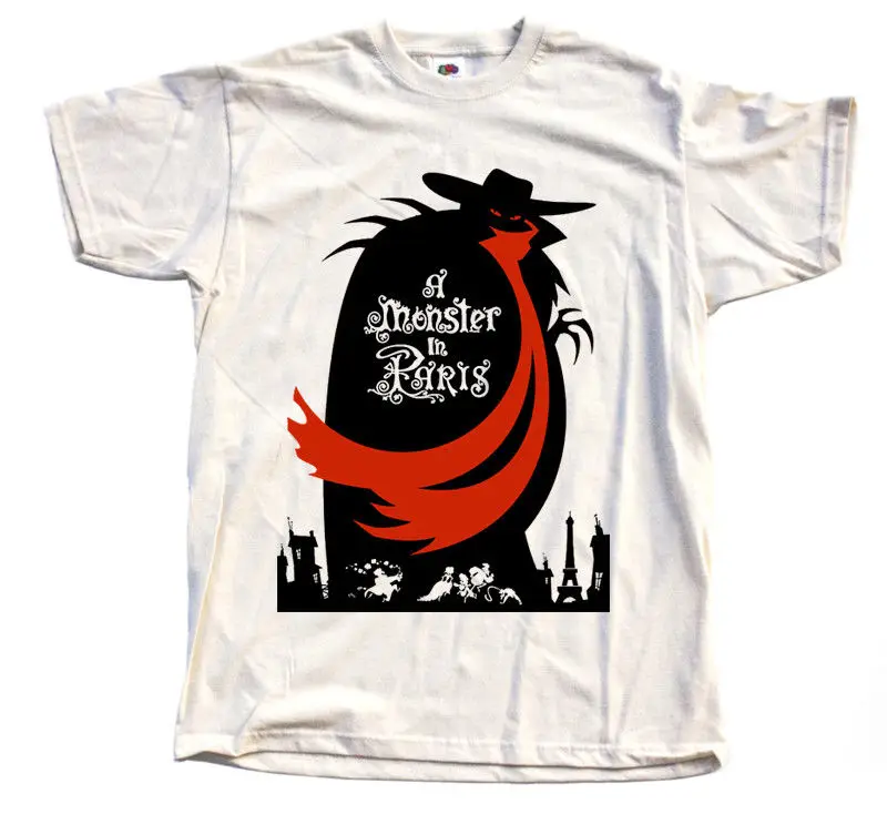

A Monster In Paris Movie Poster Homme Tshirts Fashion Harajuku T Shirts Homme 2019 T-Shirt O Neck T-Shirts Big Size Men