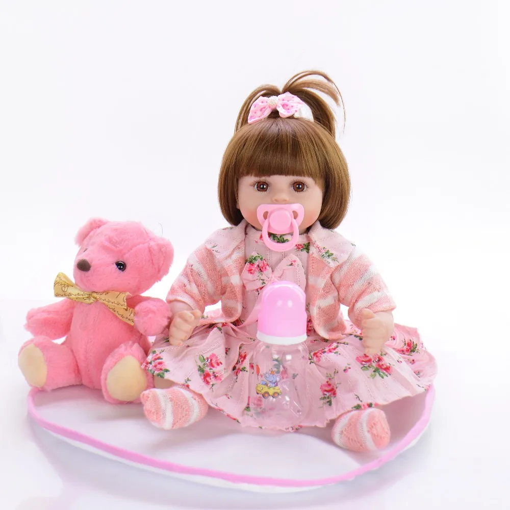 KEIUMI Reborn Baby Doll горячая Распродажа кукла для девочек Мягкая кукла для тела для детей 1" 45 см Boneca DIY подарок для детей