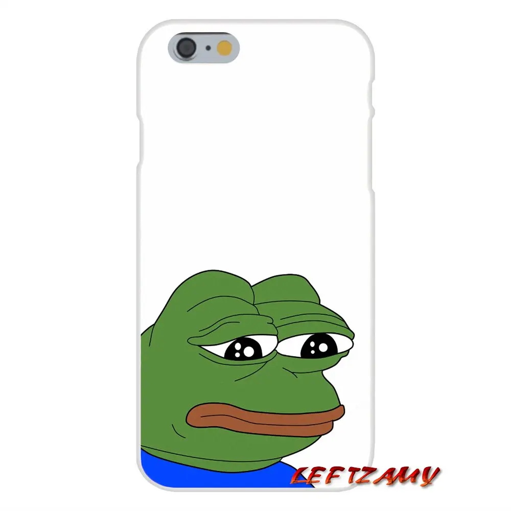 Аксессуары для телефона Чехлы лягушка меме Пепе iPhone X XR XS MAX 4 4S 5 5S 5C SE 6 6S 7 8 Plus ipod touch